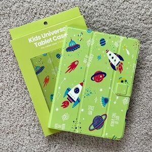 Kids & Adult Universal Tablet Case Fits 7-11" NEW Outer Space Gift Cartoon Green